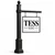 Lakeside Single Post and Panel with ball finial on white background 