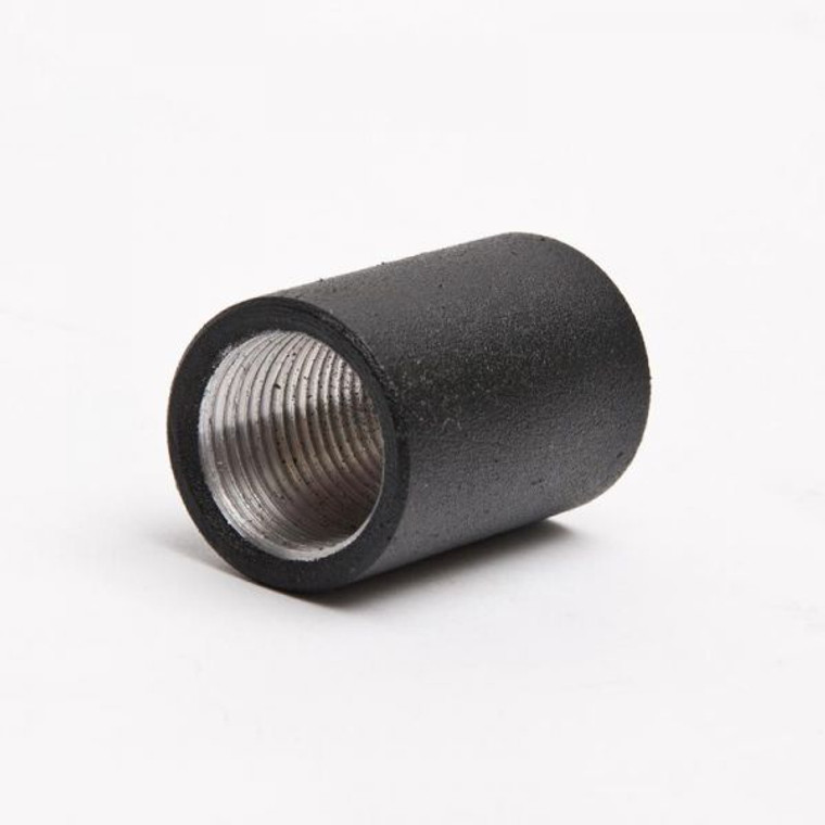 1/2" dia. X 1.5" Galvanized Steel Coupling - Black