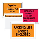"Packing List - Invoice Enclosed" Envelopes