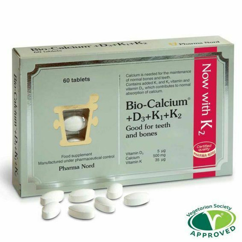 Pharma Nord Bio-Calcium + D3 + K1 + K2 500mg 60 Tablets