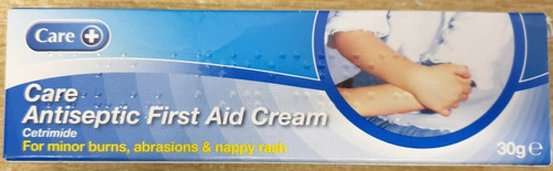  Antiseptic First Aid Cream For Minor Burns, Abrasions & Nappy Rash 30g 
