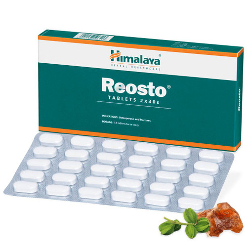 Reosto 60 tablets Manages osteoporosis: Phytoestrogens in Reosto inhibit bone resorption (breaking down of bones).
