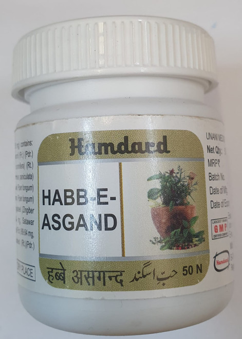 Hamdard Habb-E-Asgand
Hamdard Habb-e­-­Asgand contains Ajwain Desi, Asgand, Bidhara, Peeplamool, Pipal Kalan, Zanjabeel,Satawar, Musli Siyah, Gur.

Indications:
Hamdard Habb-e­-Asgand is useful in Gout and Lumbago. Also helpful in joint pains, backache, sciatica, and rheumatism.

Directions of use:
Hamdard Habb-e­-Asgand takes 1-2 tablets twice a day with water or as directed by Physician.