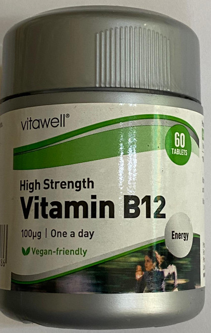 vitamin b12, 100 micrograms 60 tablets vegan friendly energy