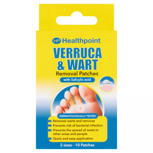 Verruca & Wart Removal Patches with salicylic acid - 10 patches