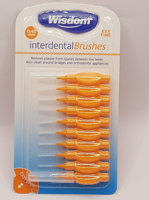 Wisdom Interdental Brushes 0.45mm (XXX Fine)(pack of ten)