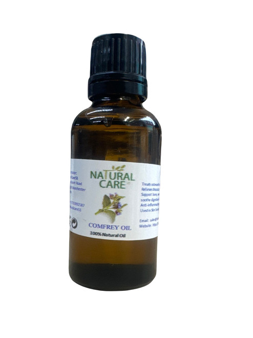 Organic Comfrey oil pure natural oil in glass dropper bottle 30ml