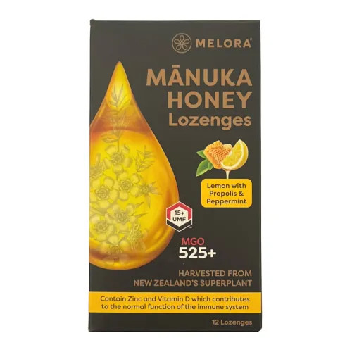 Lemon with Propolis & Peppermint Manuka Honey 12 Lozenges
