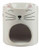Ceramic Cat Head Oil Burner white Feline Fine