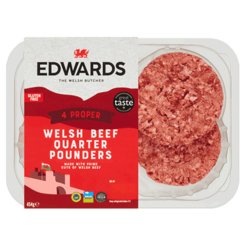 4 Welsh Beef Quarter Pounder Burgers
