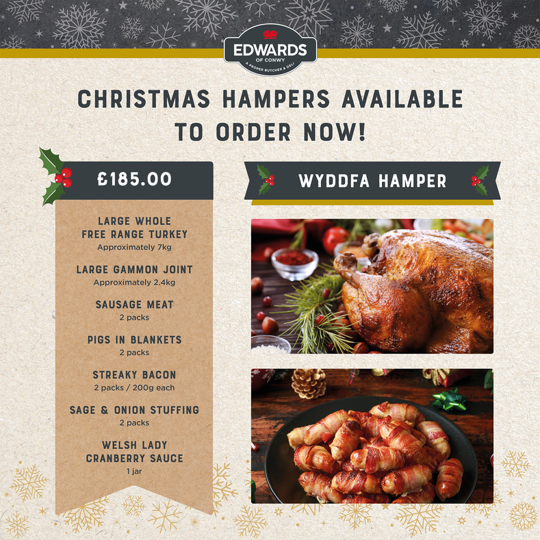 WYDDFA HAMPER - Large Free Range Bronze Turkey WYDDFA HAMPER - Large Free Range Bronze Turkey