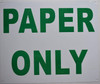 Paper ONLY  (Aluminium,)