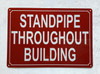 NYC STANDPIPE THROUGHOUT BUILDING SIGN