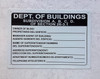 NYC HPD DEP OF BUILDING SUBDIVISION A,B,C,D SIGN