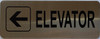ELEVATOR LEFT ARROW SIGN