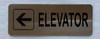ELEVATOR LEFT ARROW COMPLIANCE SIGN