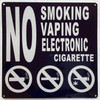 NO SMOKING NO VAPING NO ELECTRONIC CIGARETTE COMPLIANCE SIGN
