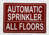 AUTOMATIC SPRINKLER ALL FLOORS COMPLIANCE SIGN