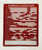 HYDRAULIC DATA PLATE SAFETY SIGN