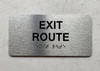 FD EXIT ROUTE SIGN WITH RAISED LETTERS