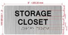 FD STORAGE CLOSET SIGN WITH RAISED LETTERS