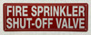 FIRE SPRINKLER SHUT-OFF SAFETY SIGN