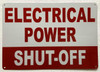 NYC ELECTRICAL POWER SHUT-OFF SIGN