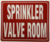 SPRINKLER VALVE ROOM COMPLIANCE SIGN