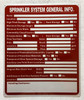 FD SPRINKLER SYSTEM GENERAL INFO SIGN