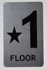 Star Floor ONE Number Signage