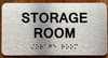HPD STORAGE ROOM SIGN WITH RAISED LETTERS