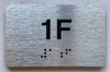 NYC APT NUMBER 1F SIGN-UNIT NUMBER SIGN WITH RAISED LETTERS