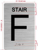 NYC FLOOR NUMBER SIGN WITH RAISED LETTERS THE PARK AVE LINE (STAIR F)