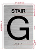 FD FLOOR NUMBER SIGN WITH RAISED LETTERS THE PARK AVE LINE (STAIR G)