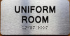 UNIFORM ROOM SIGN WITH RAISED LETTERS