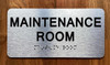 HPD MAINTENANCE ROOM SIGN WITH RAISED LETTERS