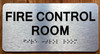 HPD FIRE CONTROL ROOM SIGN WITH RAISED LETTERS