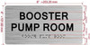HPD BOOSTER PUMP ROOM SIGN WITH RAISED LETTERS