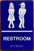 RESTROOM COMPLIANCE SIGN RAISED LETTERS