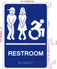 FD RESTROOM SIGN RAISED LETTERS