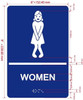 NYC RESTROOM SIGN RAISED LETTERS