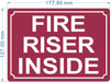 FD FIRE RISER INSIDE SIGN