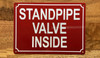 SPRINKLER VALVE INSIDE SAFETY SIGN