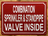 HPD COMBINATION SPRINKLER & STANDPIPE VALVE INSIDE SIGN