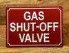 GAS SHUT OFF VALVE COMPLIANCE SIGN