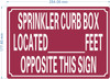 NYC SPRINKLER CURB VALVE LOCATED SIGN