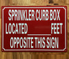 SPRINKLER CURB VALVE LOCATED SAFETY SIGN