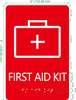 NYC FIRST AID KIT SIGN WITH RAISED LETTERS