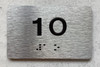 NYC APT NUMBER 1O SIGN-UNIT NUMBER SIGN WITH RAISED LETTERS