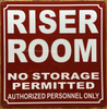REFLECTIVE RISER ROOM SIGN